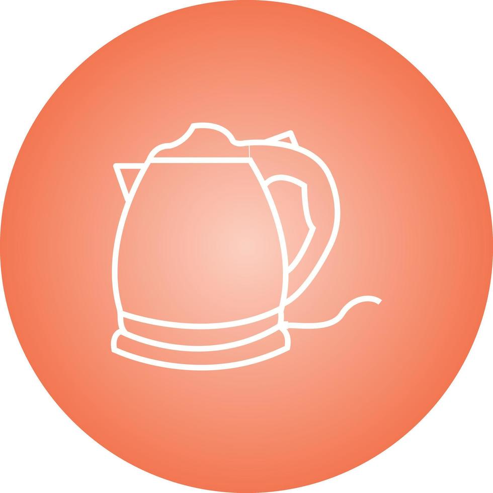 Unique Electric Kettle Line Vector Icon