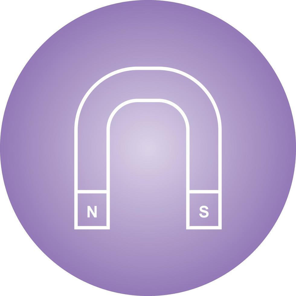 Unique Magnet Vector Line Icon