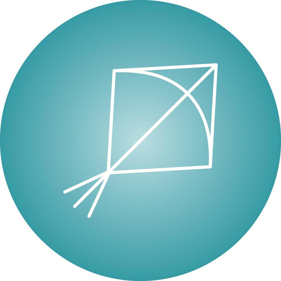 Unique Kite  Vector Line Icon
