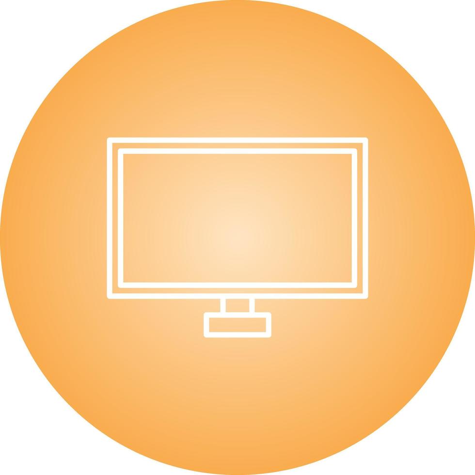 icono de línea de vector de tv único