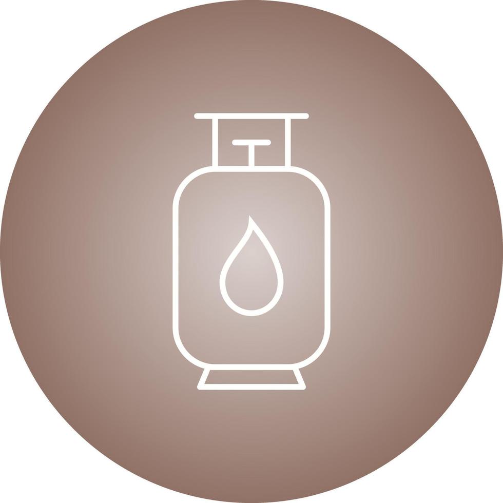 Unique Gas Cylinder Vector Line Icon