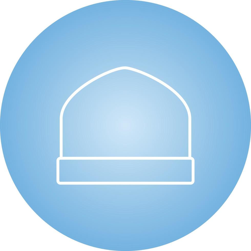 Unique Knitted Cap Vector Line Icon