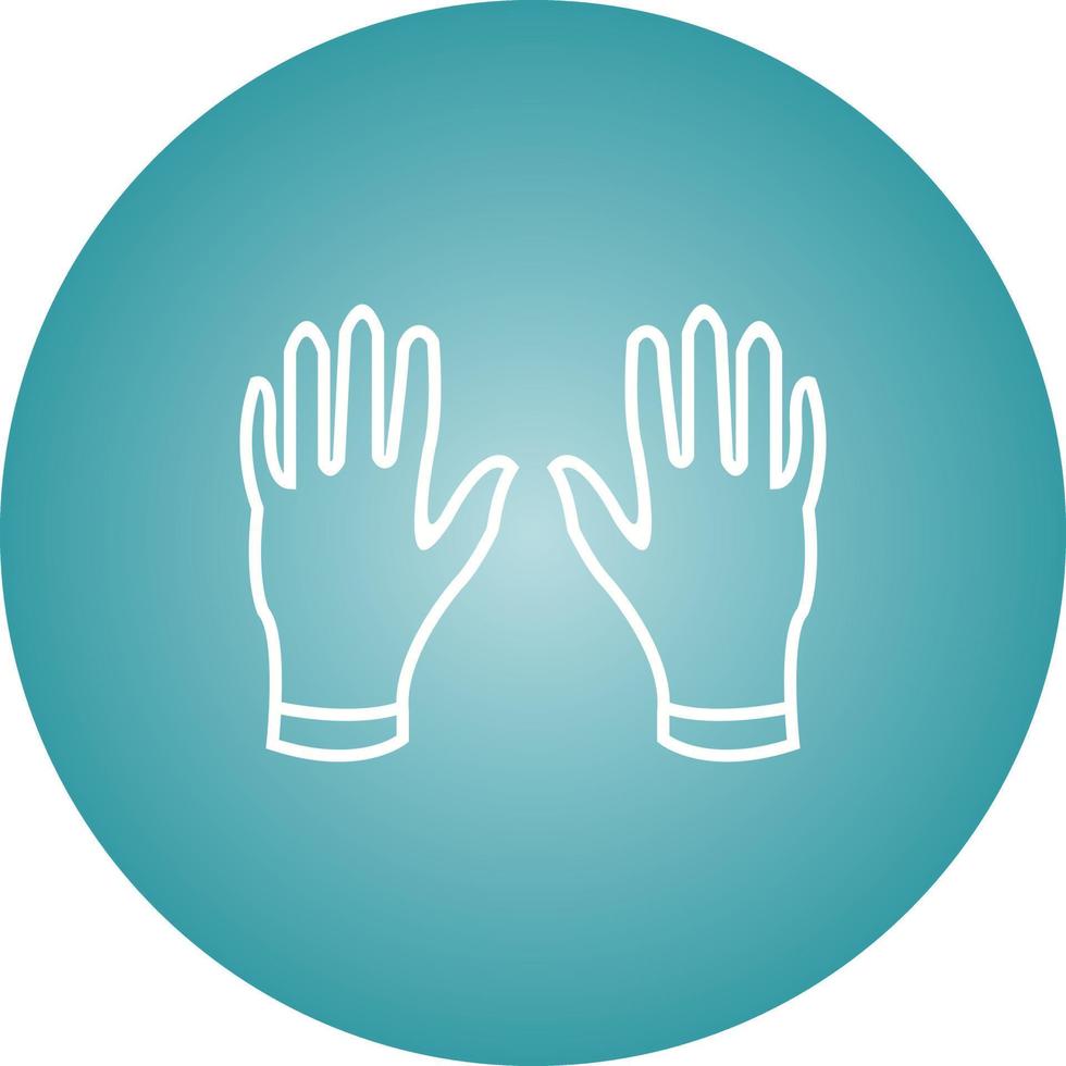 Unique Gloves Line Vector Icon