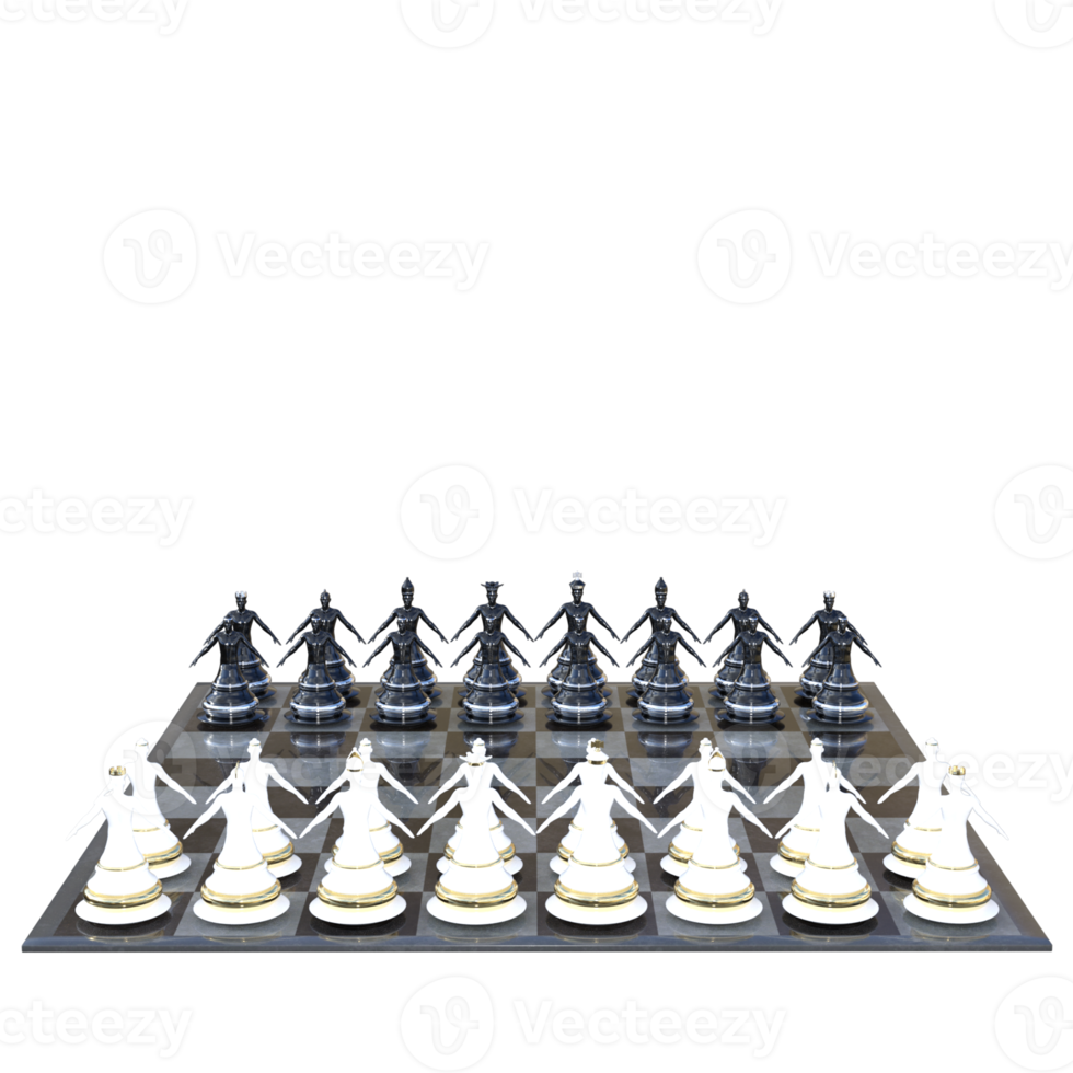 Chess 3d illustration rendering png