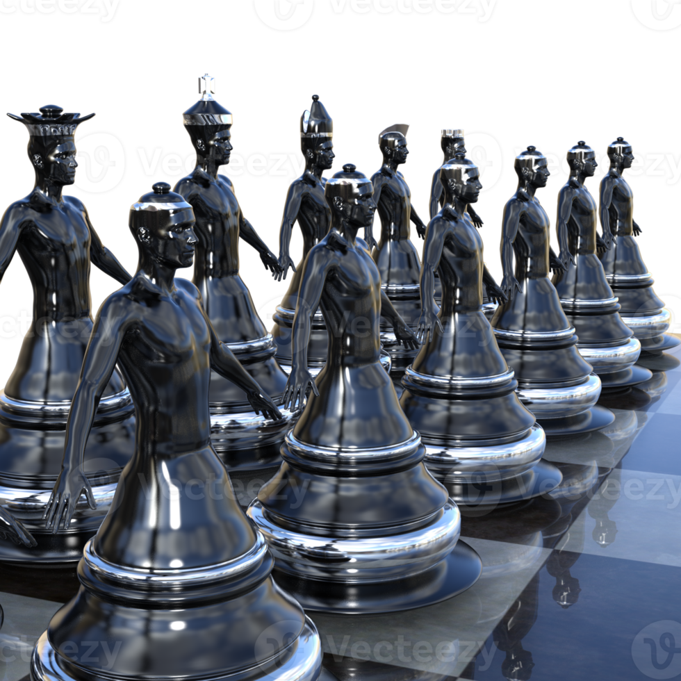 Chess 3d illustration rendering png