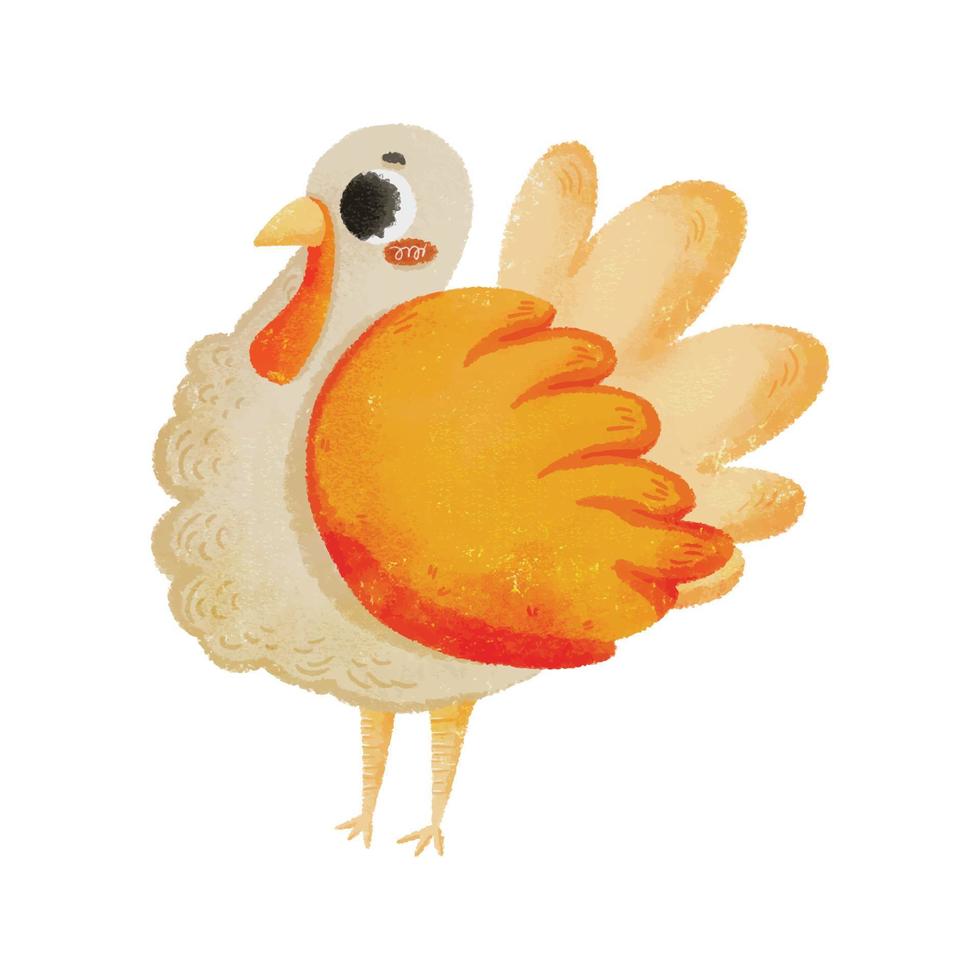Watercolor Turkey Farm Animals Graphics vector