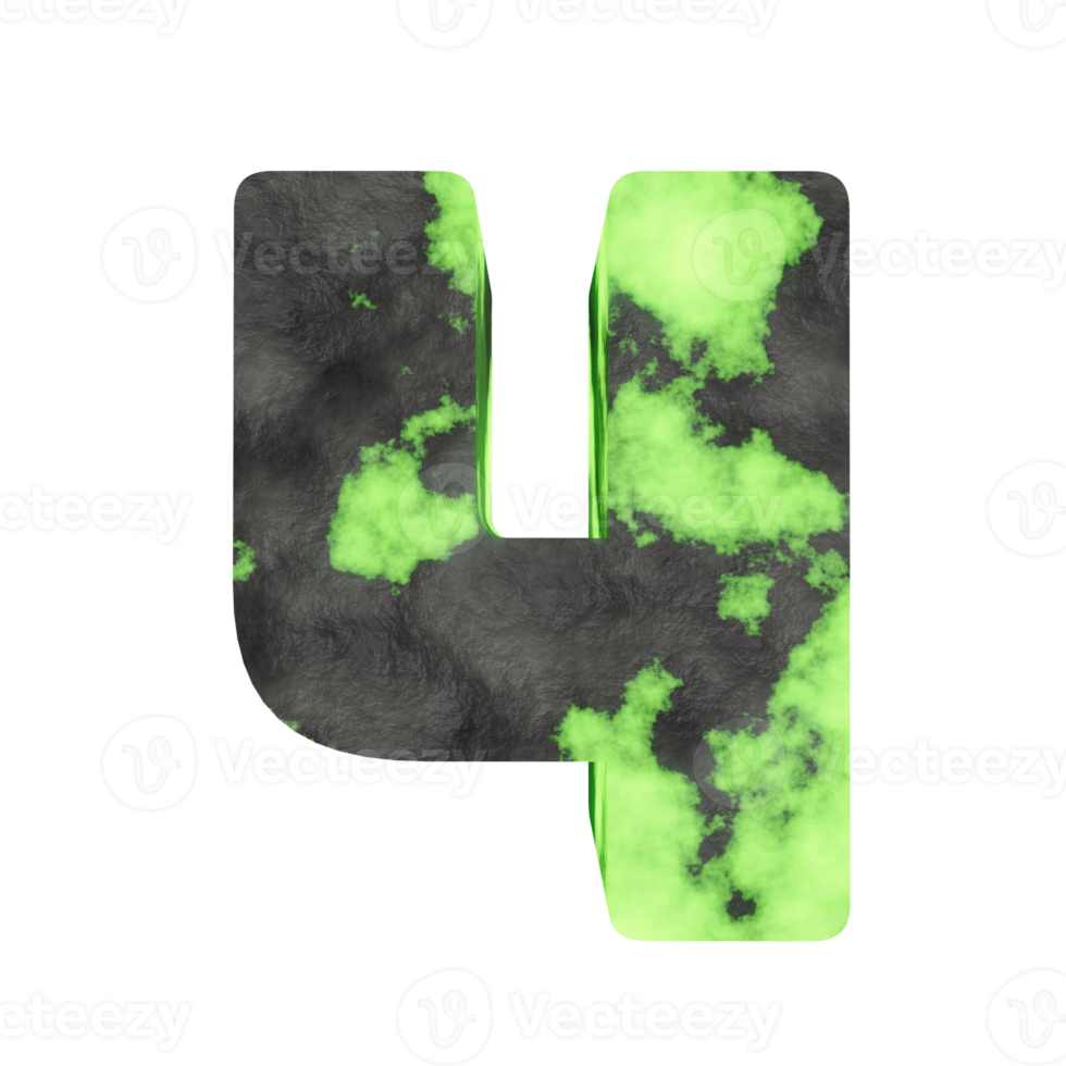 uranium text effect number 4. 3d render png