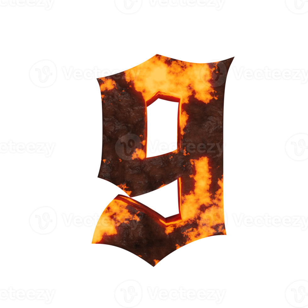 lava text effect number 9. 3d render png