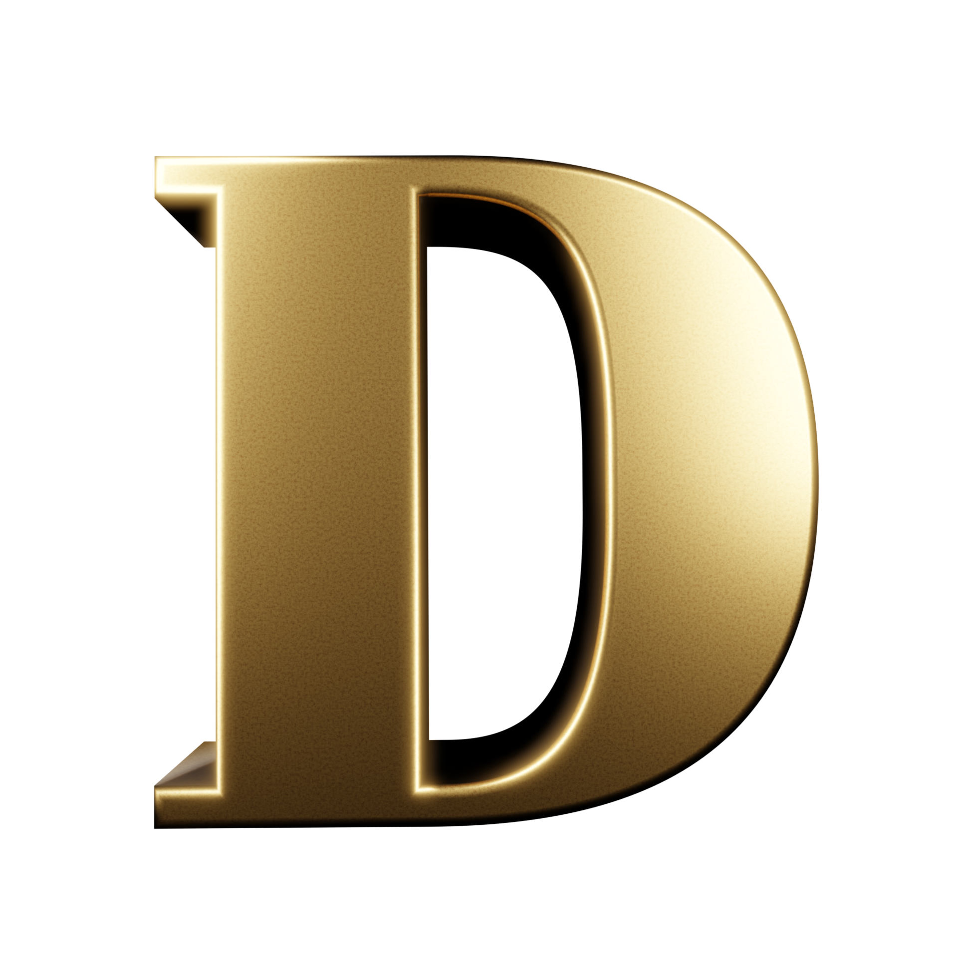 Free luxury text effect letter D. 3d render 16316795 PNG with Transparent  Background