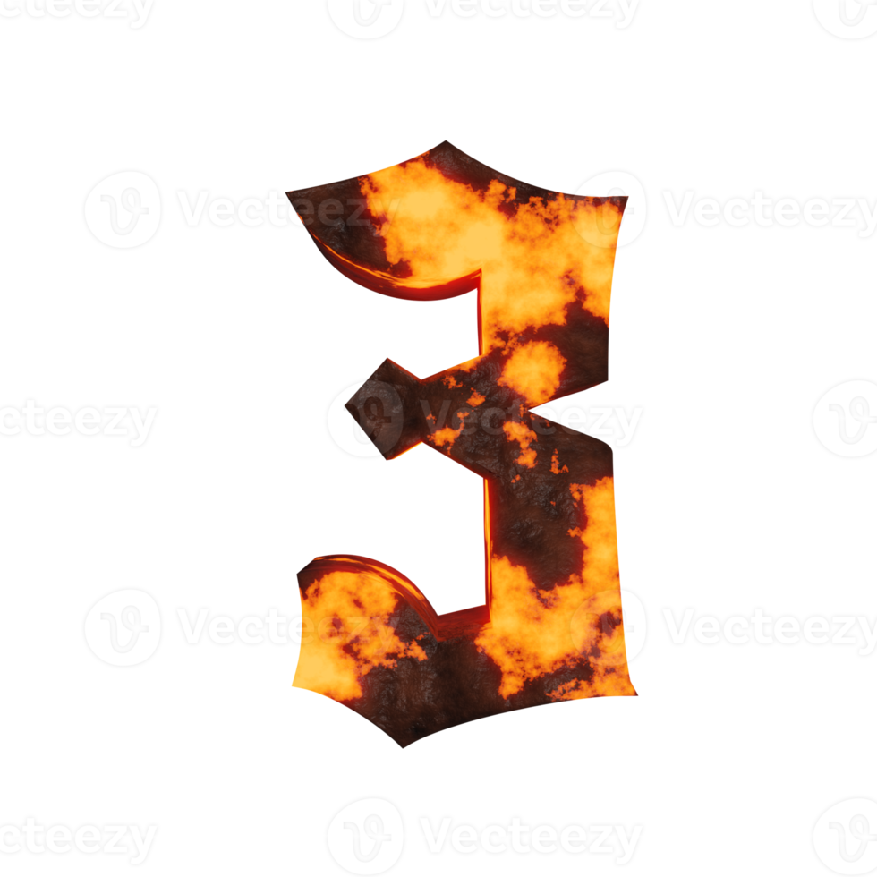 lava text effect number 3. 3d render png