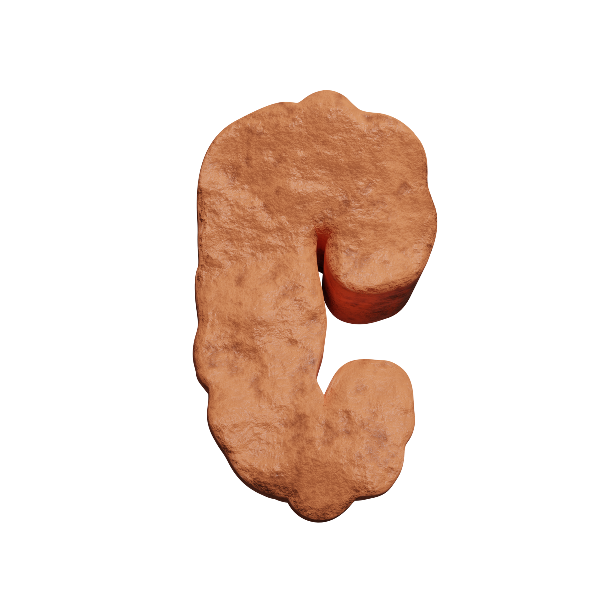 Free canyon text effect letter C. 3d render 16316870 PNG with
