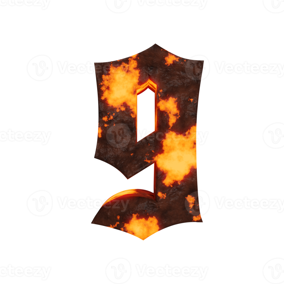 lava text effect number 9. 3d render png