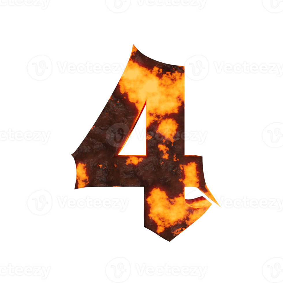 lava text effect number 4. 3d render png