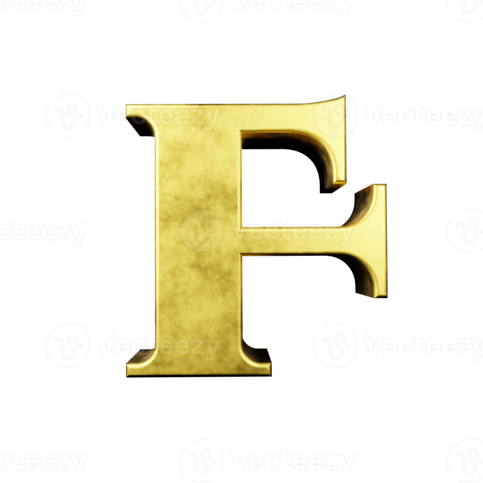 3D Gold Effect Letter A 21054553 PNG