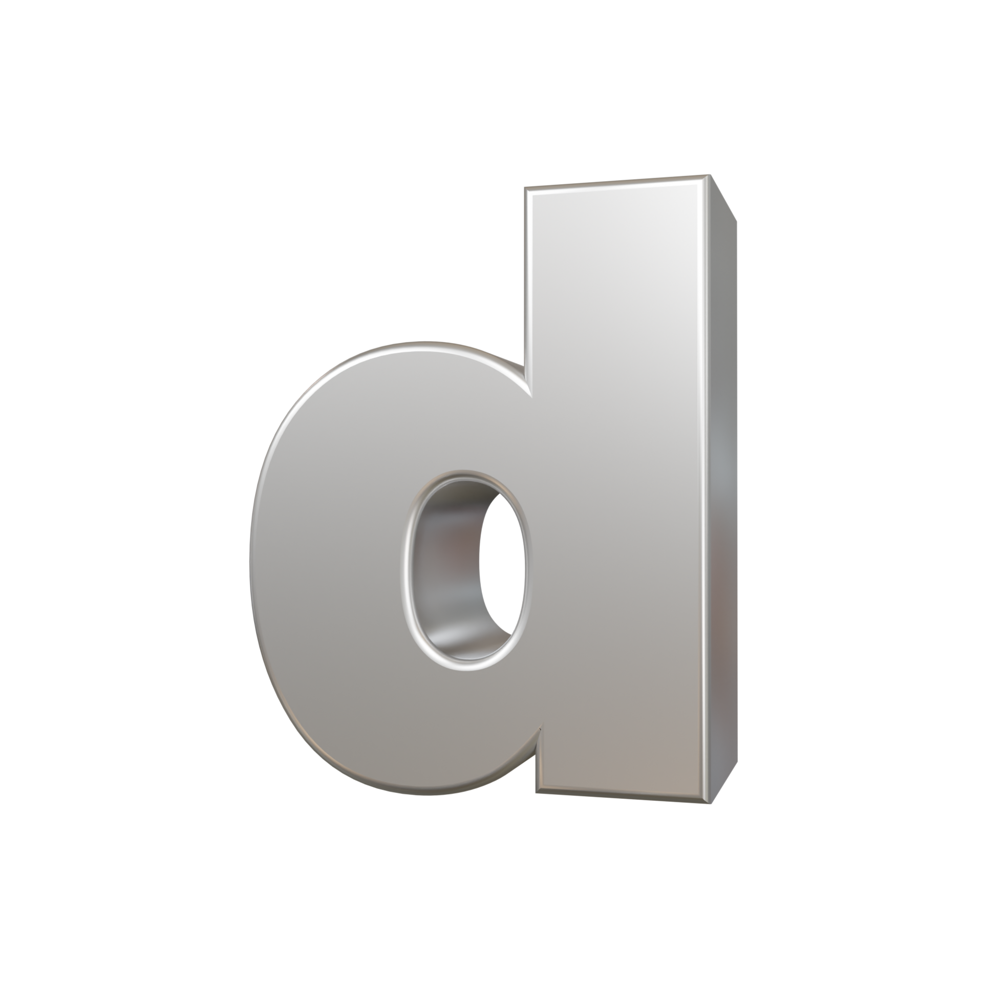 Free steel text effect letter d. 3d render 16317024 PNG with ...