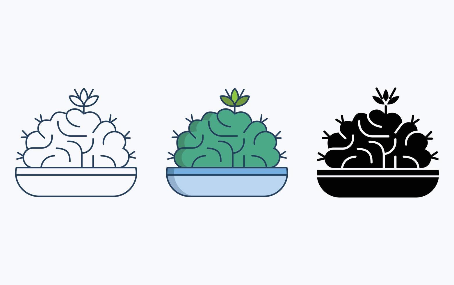 icono de ilustración de planta de cactus vector