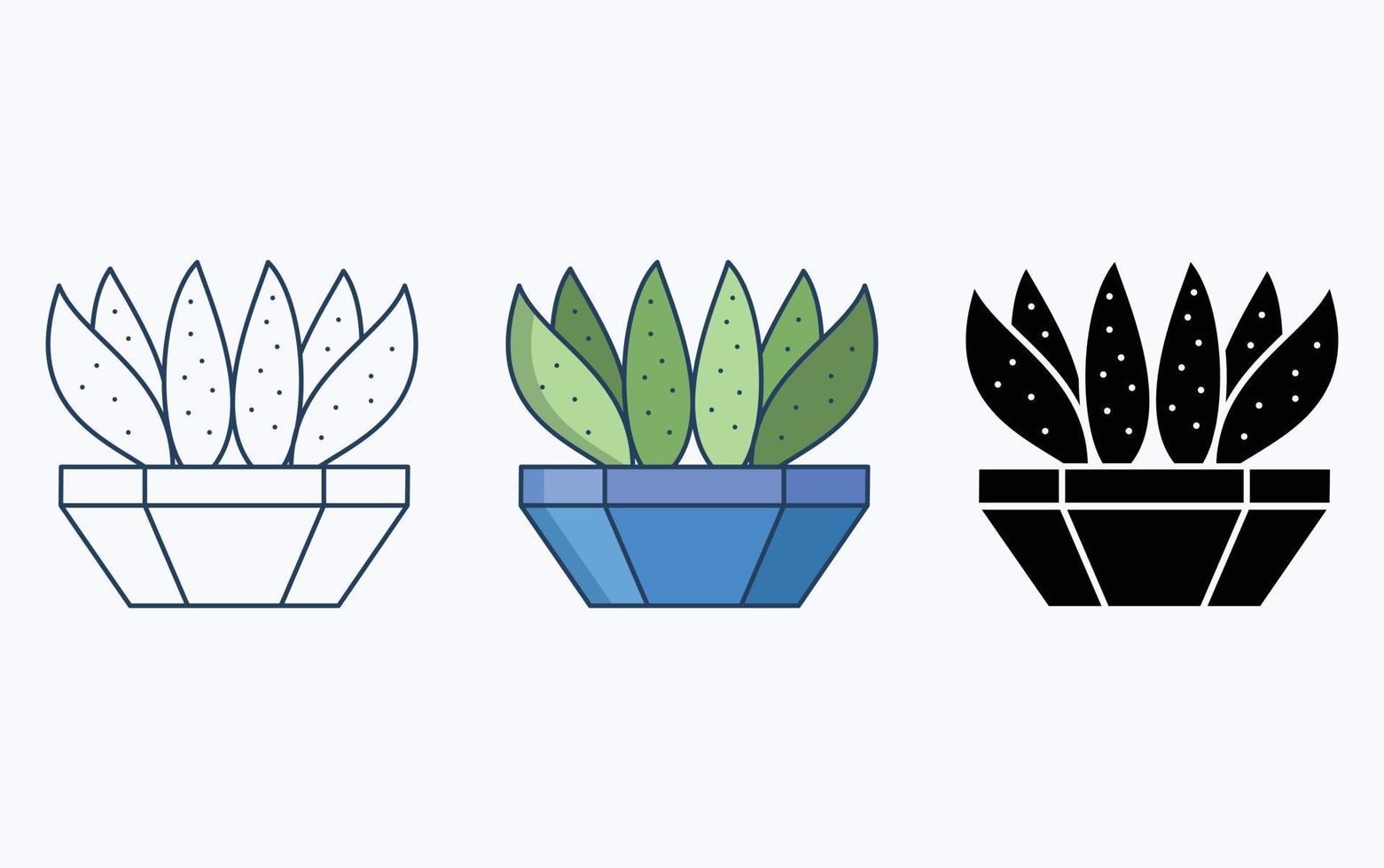 icono de ilustración de planta de cactus vector