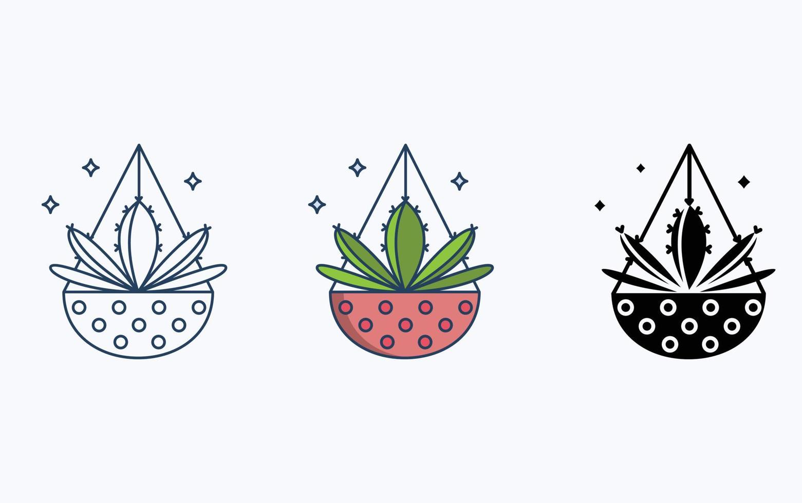 Cactus Plant illustration icon vector