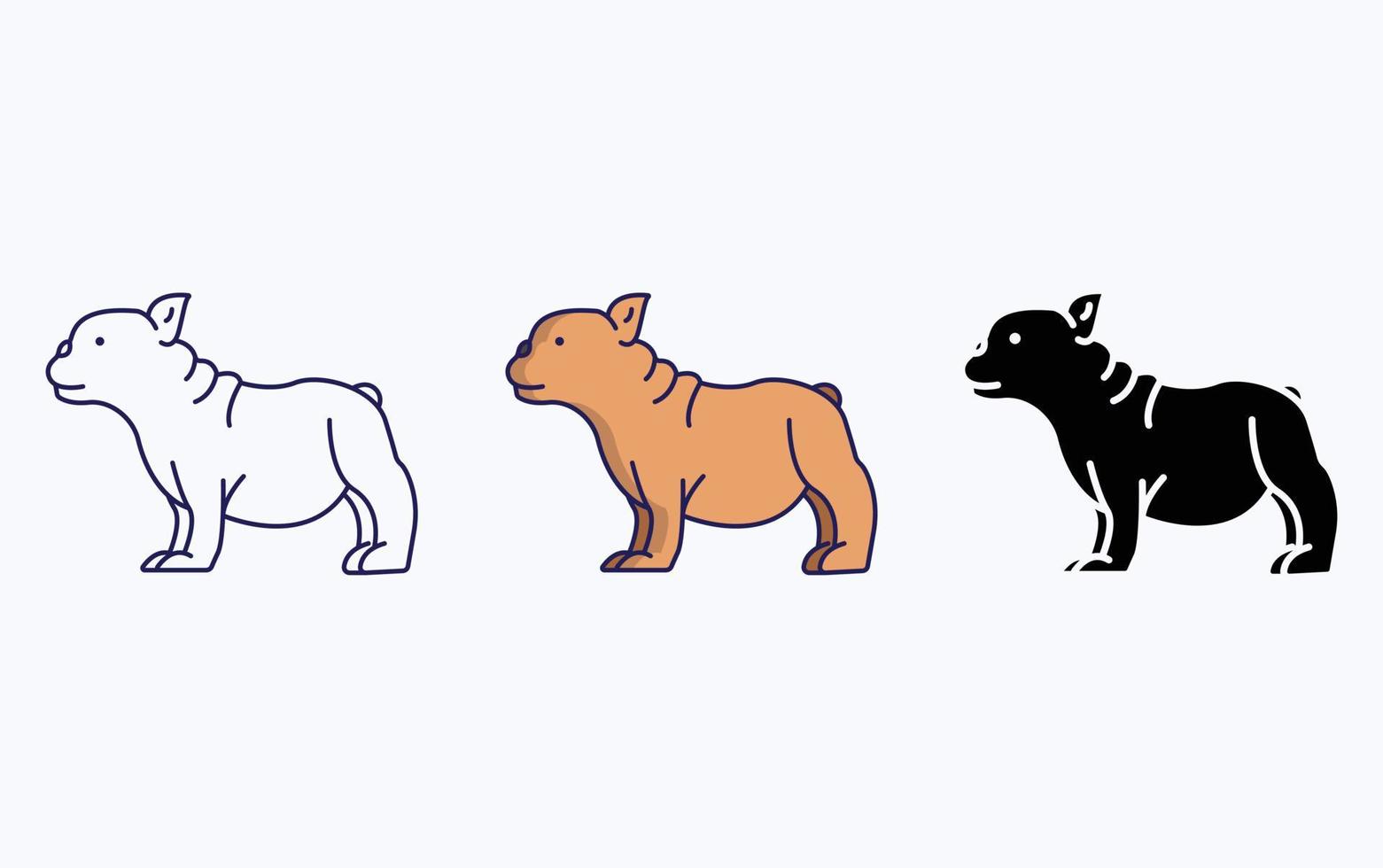 Dog Breeds illustration icon vector