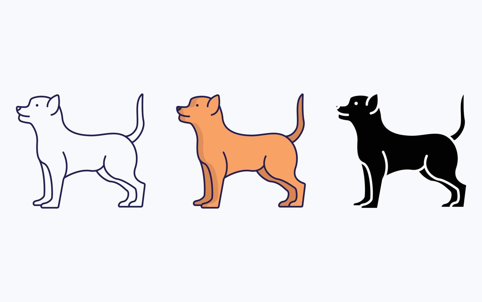Chihuahua Dog Breeds illustration icon vector