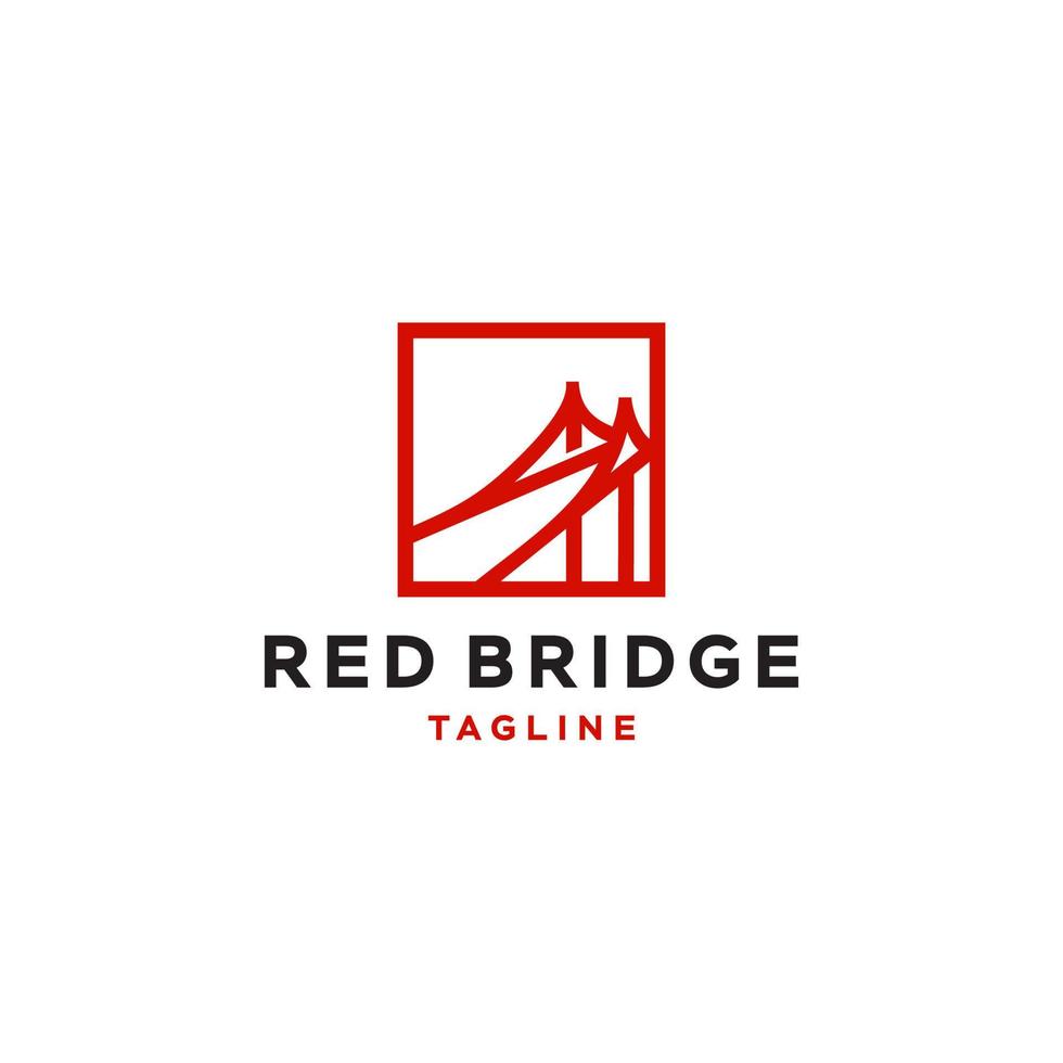 bridge overpass flyover logo vector icon illustration line outline monoline, technology and construction business brand design