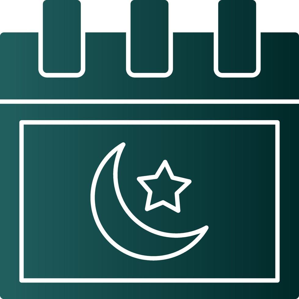 Islamic Calendar Vector Icon Design