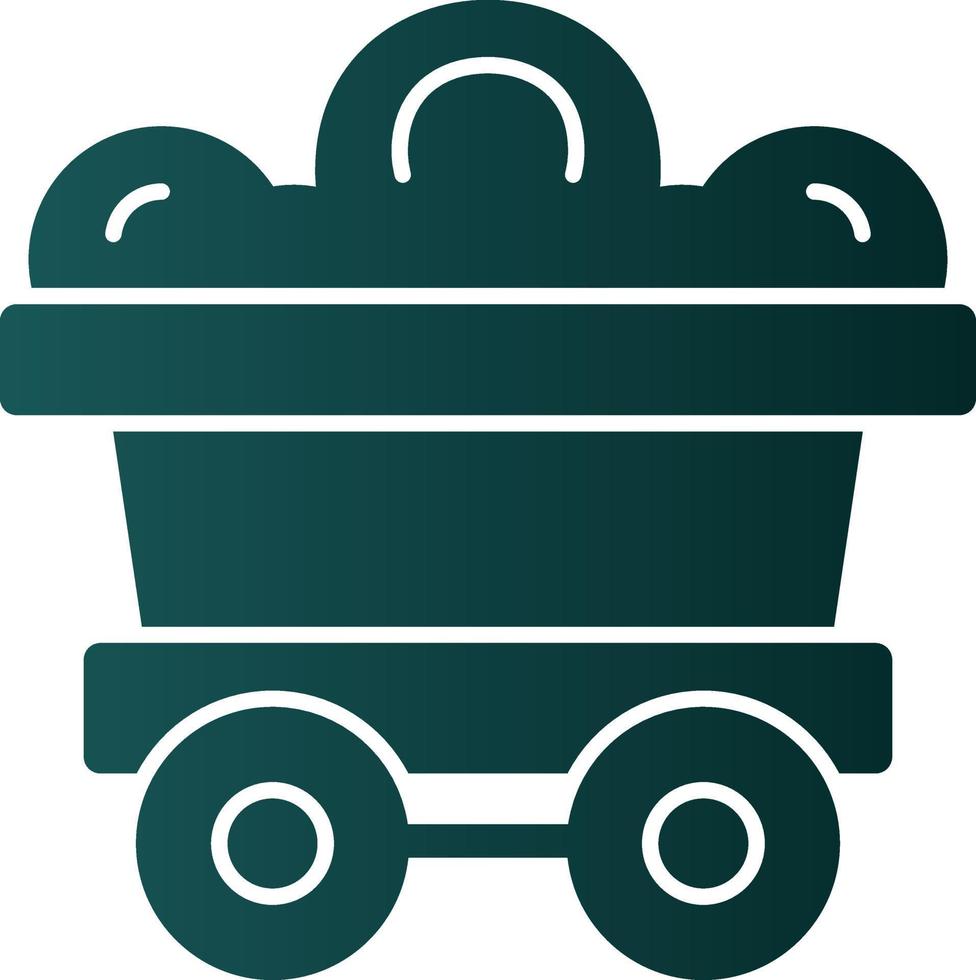 diseño de icono de vector de carro de minería