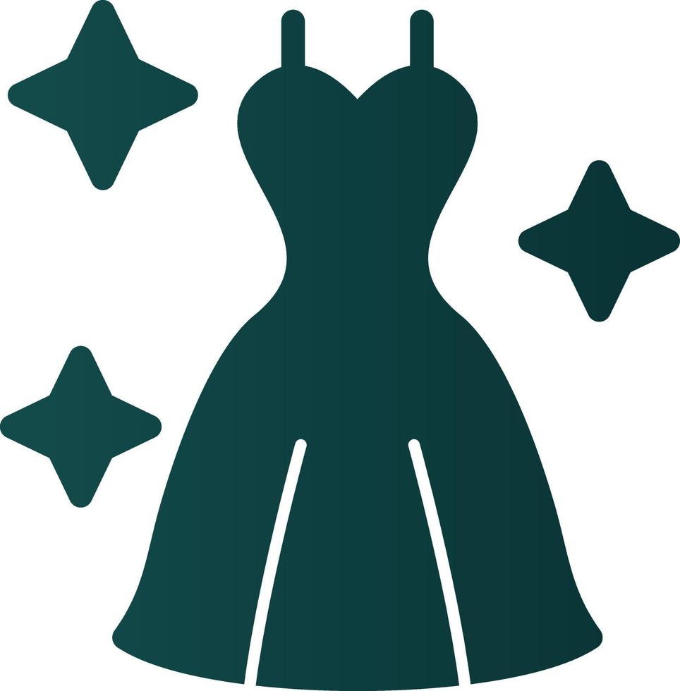 Wedding Dress Vector Icon Design