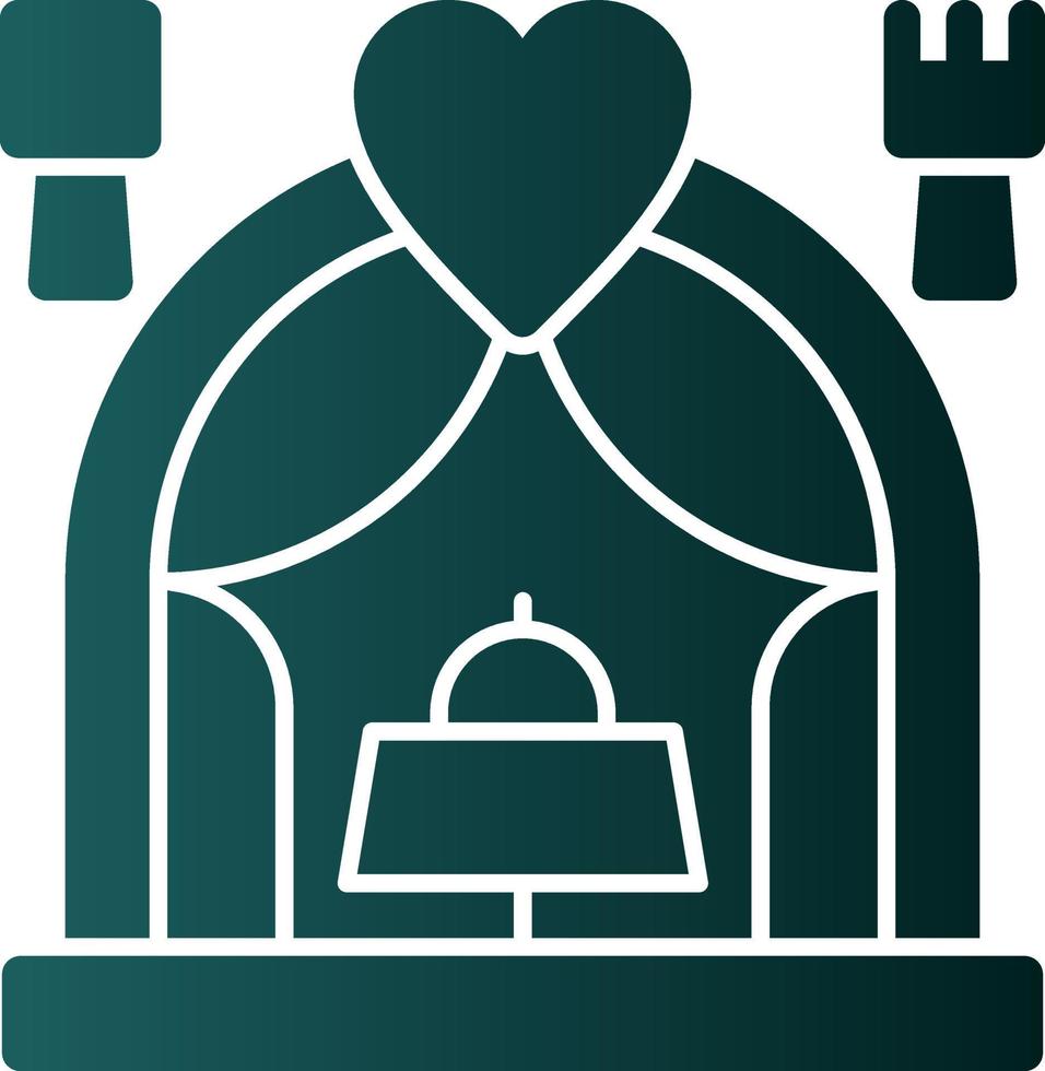 diseño de icono de vector de cena de boda