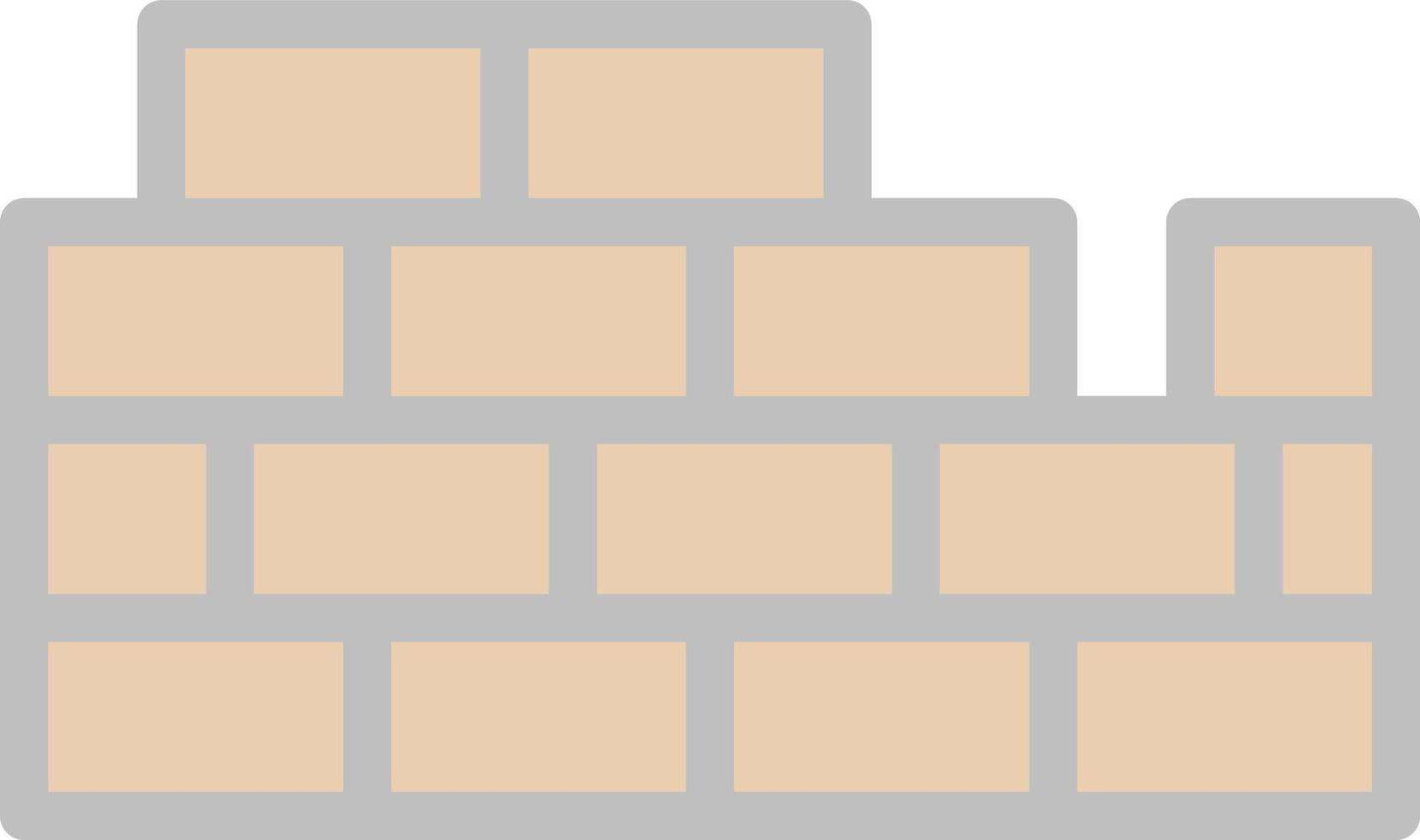 Brickwall Vector Icon Design