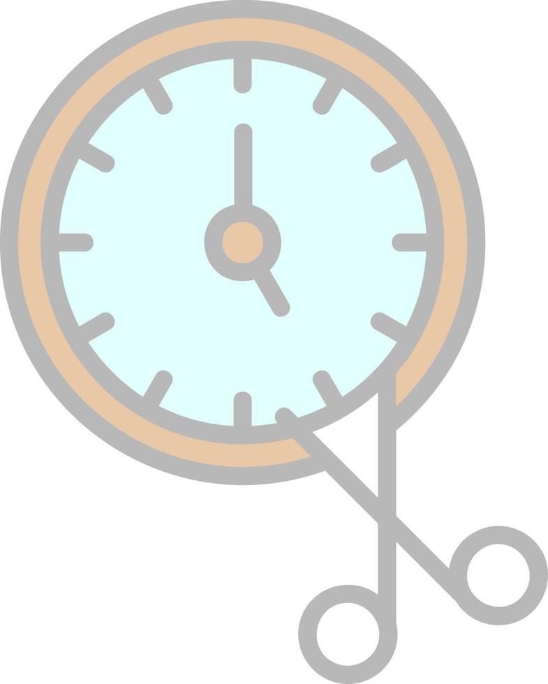 diseño de icono de vector de tiempo de corte