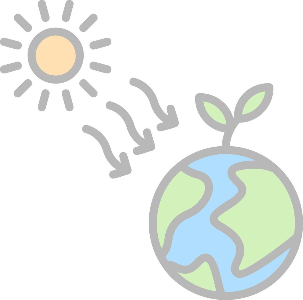 Sun Radiation Vector Icon Design