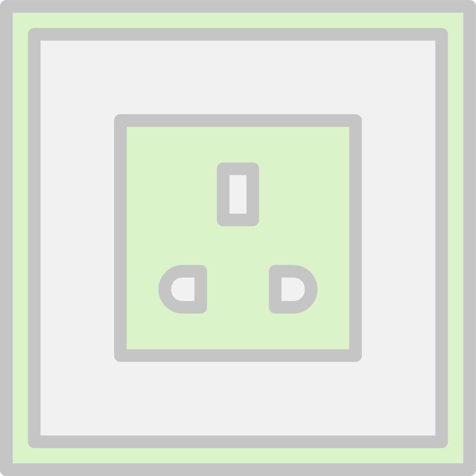 Power Socket Vector Icon Design