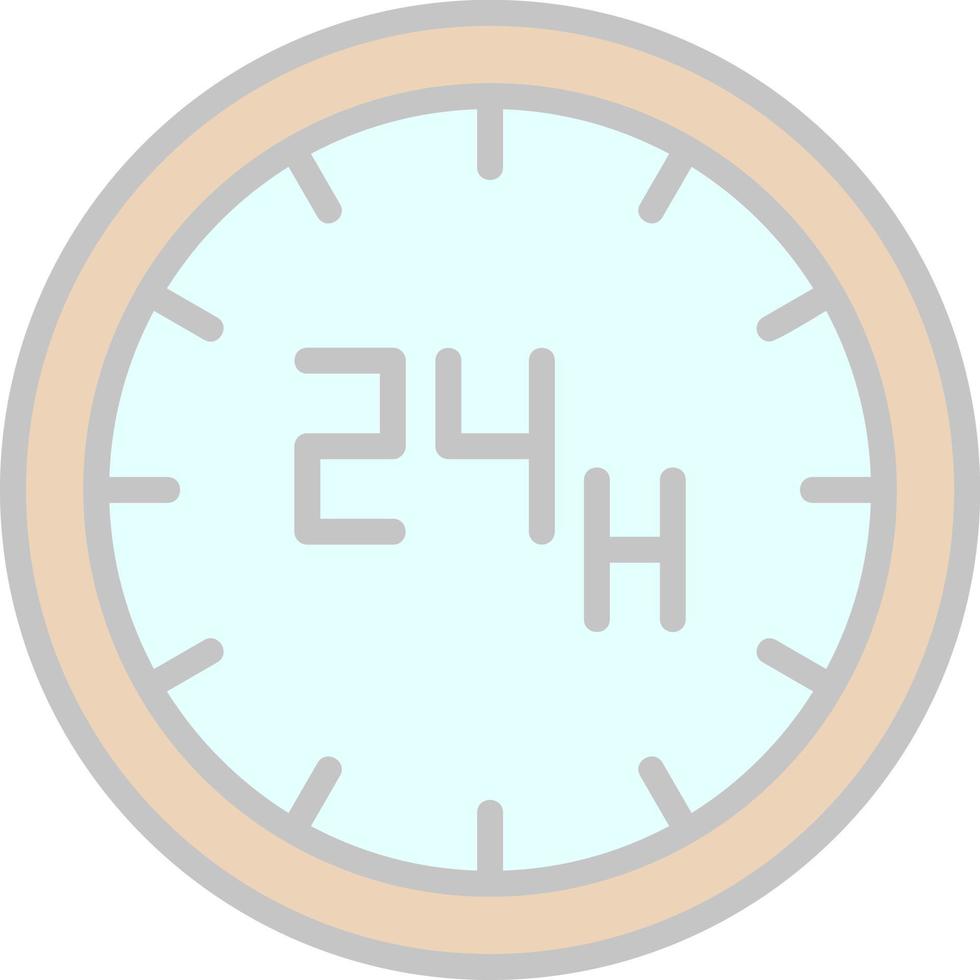 24 Hours Vector Icon Design