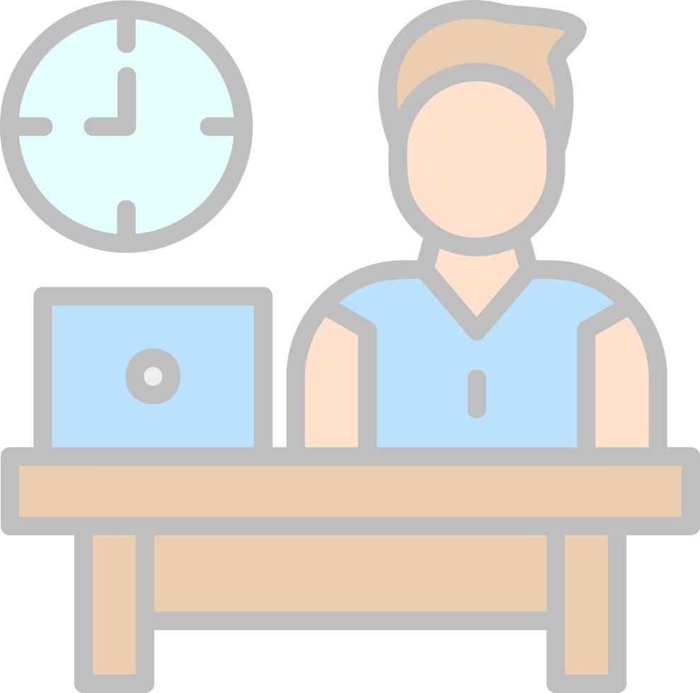 Work Time Vector Icon Design