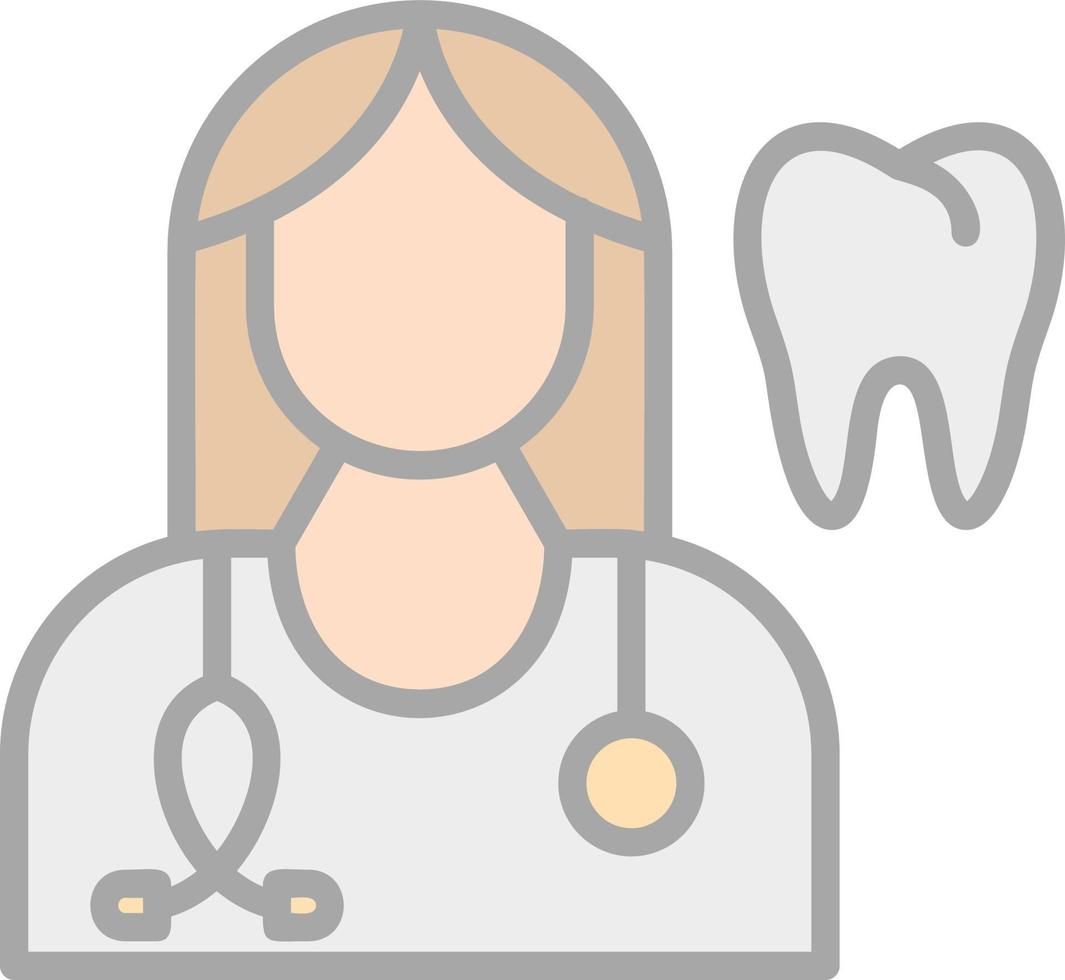 Female Dentist Vector Icon Design