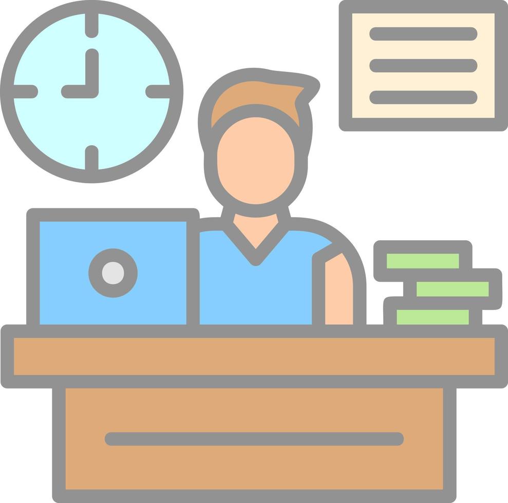 Office TIme Vector Icon Design