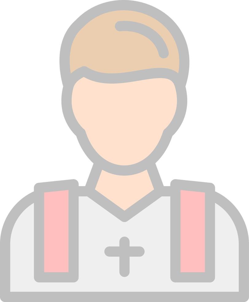 Priest Vector Icon Design