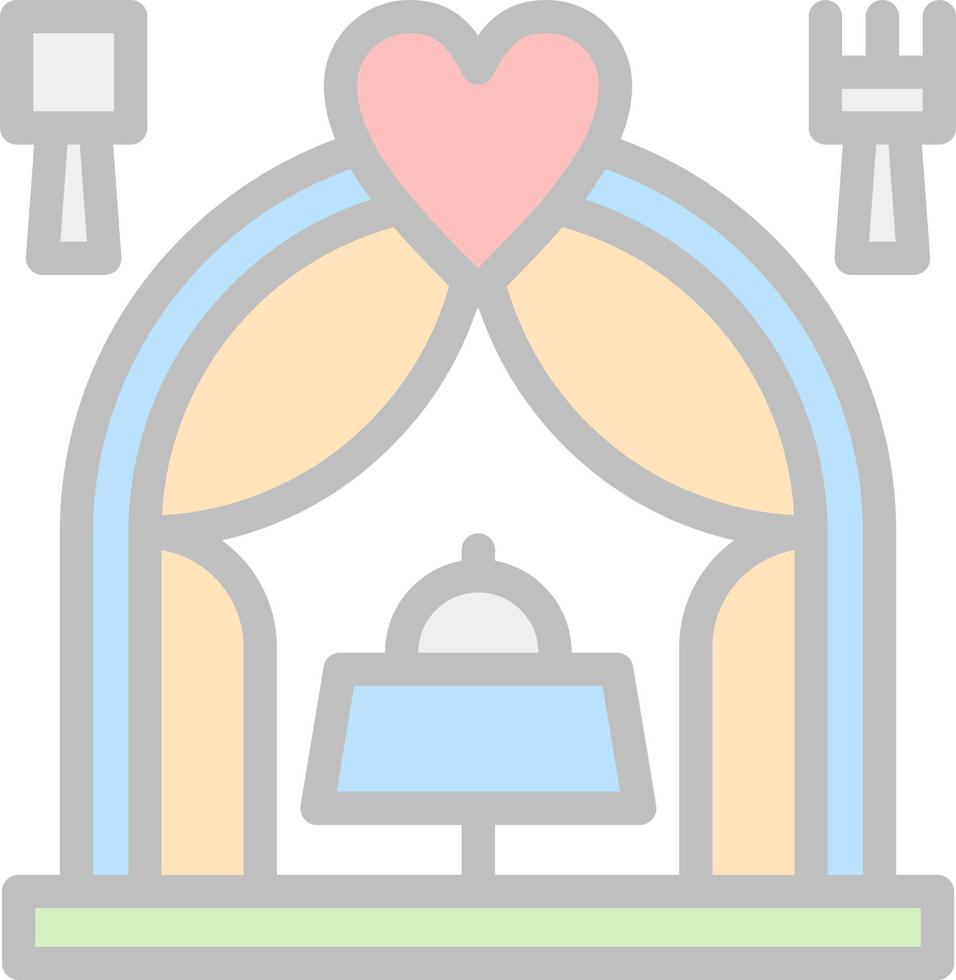 Wedding Dinner Vector Icon Design