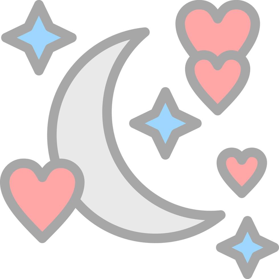 diseño de icono de vector de luna de miel