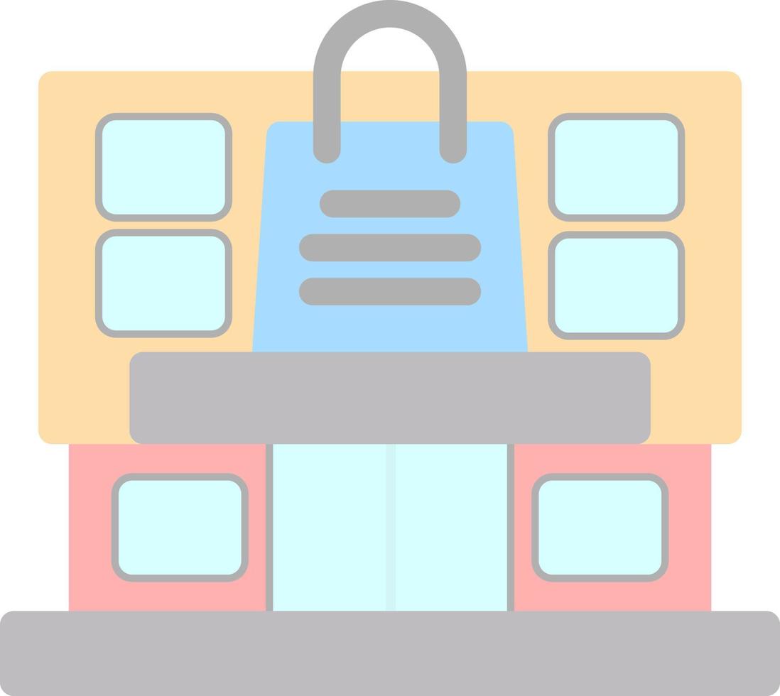 Shopping Mall Vector Icon Design