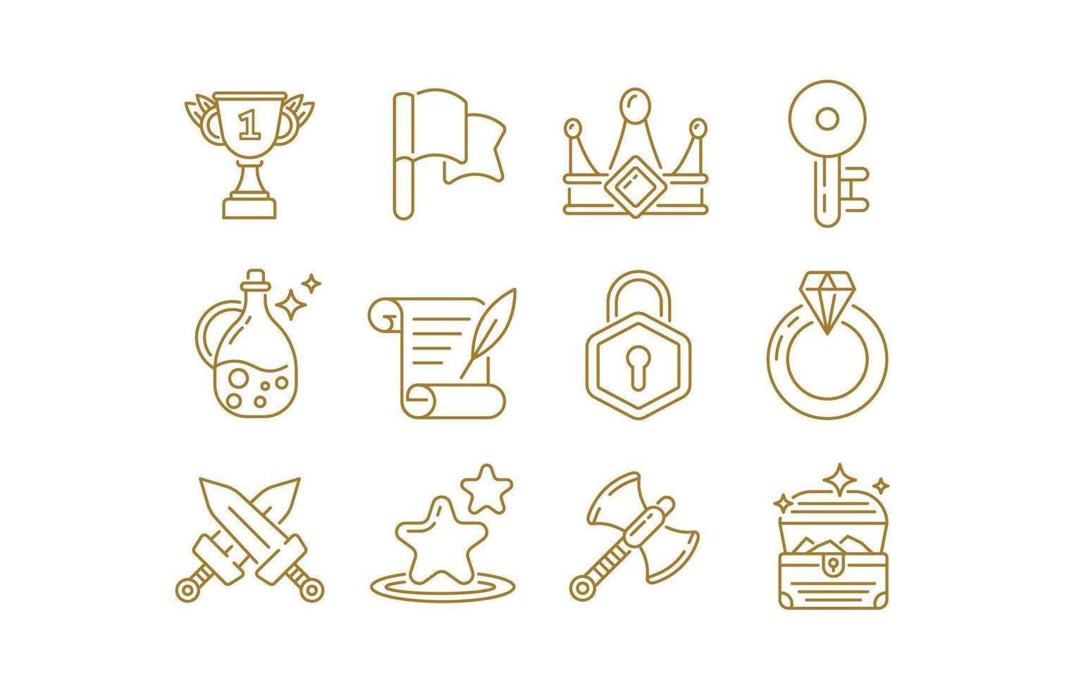 RPG Game Icon Collection vector