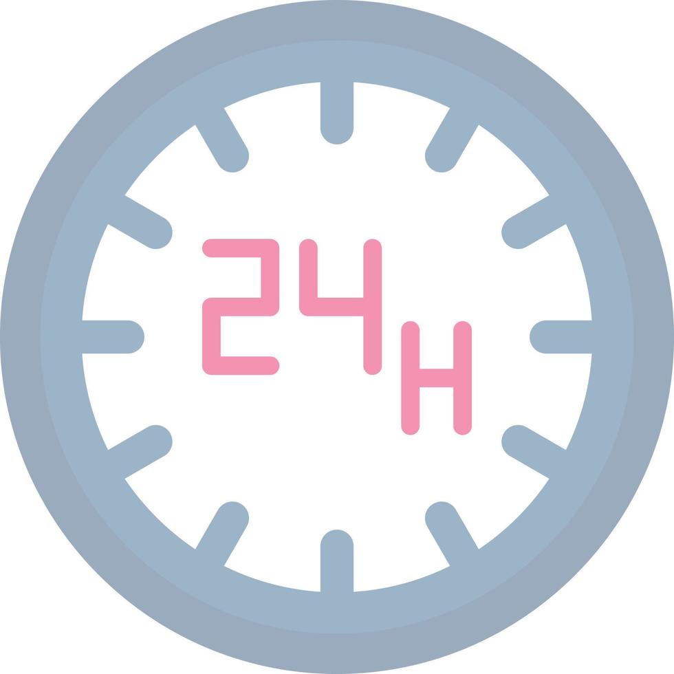 Diseño de icono de vector de 24 horas