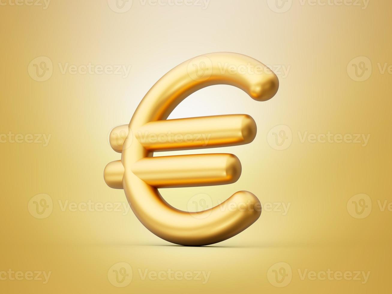 signo del euro símbolo del euro 3d. ilustración 3d foto
