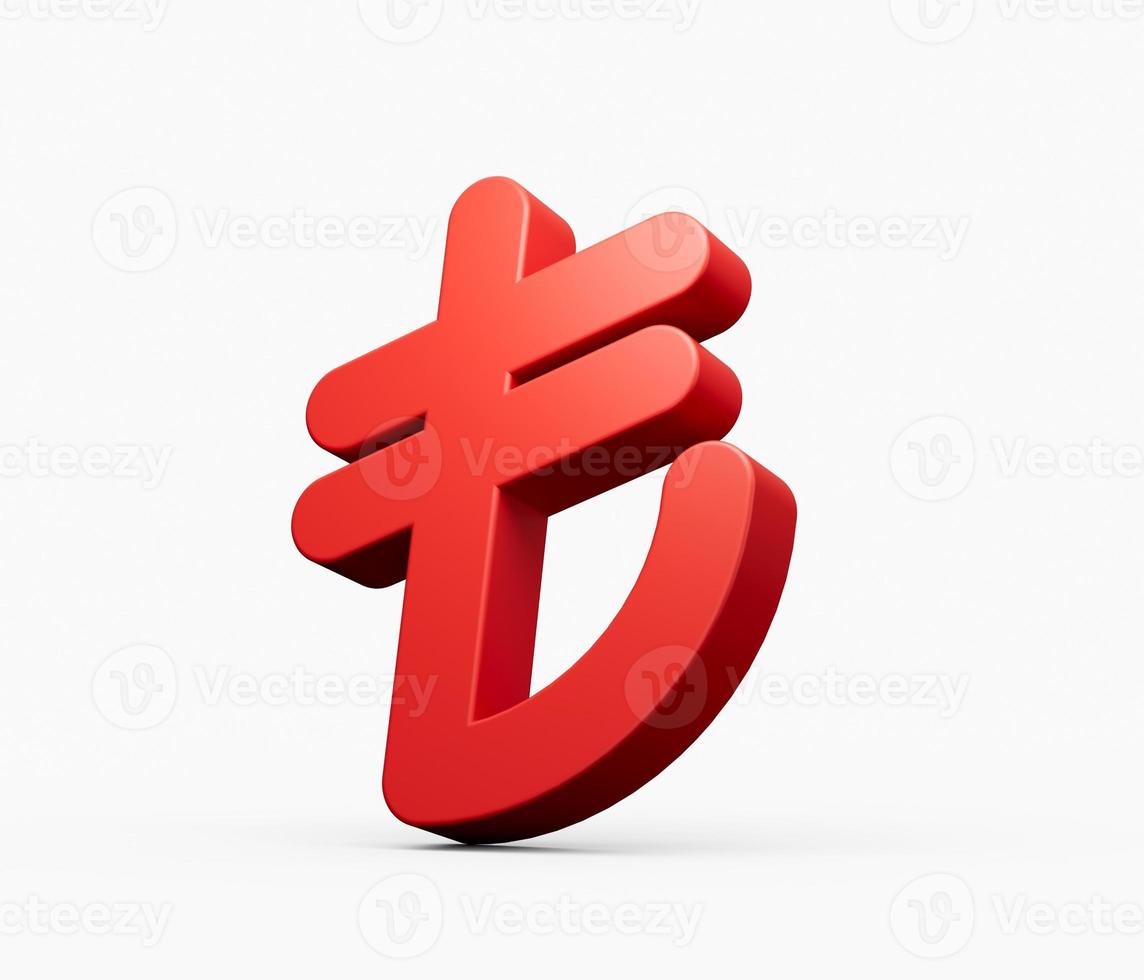 3d sign turkey lira isolated on white background 3d illustration photo