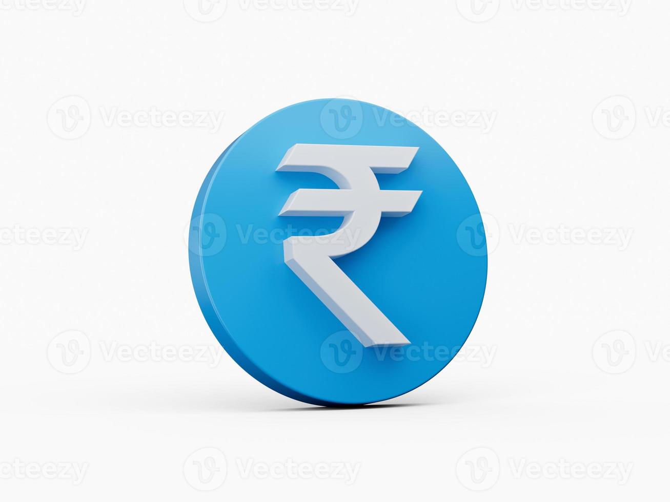 Símbolos de icono de moneda 3d signo rupia india inr ilustración 3d foto