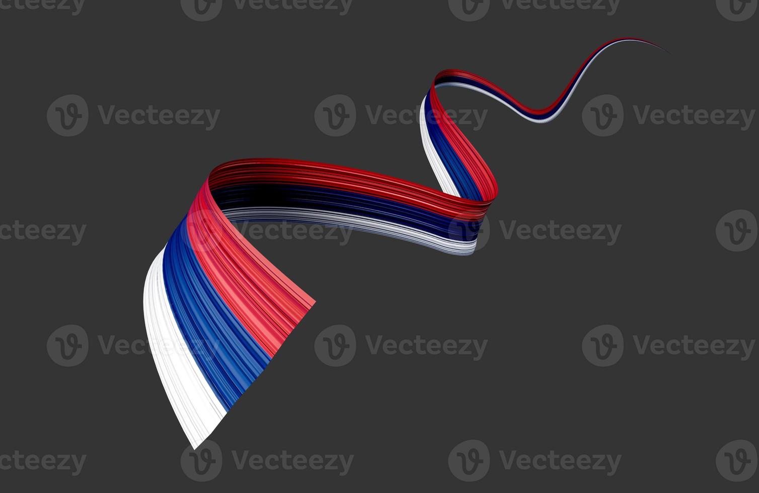 Serbia flag, 3d illustration on isolated background photo