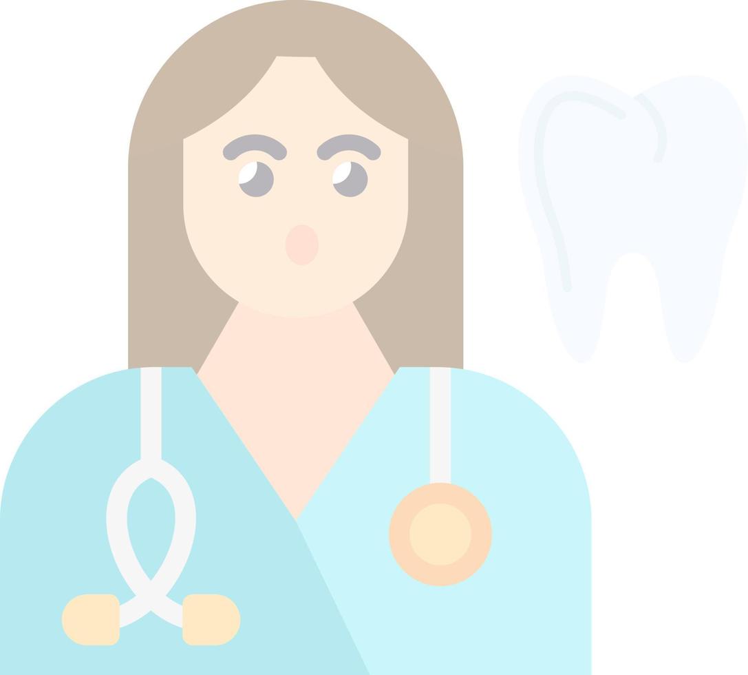 Female Dentist Vector Icon Design