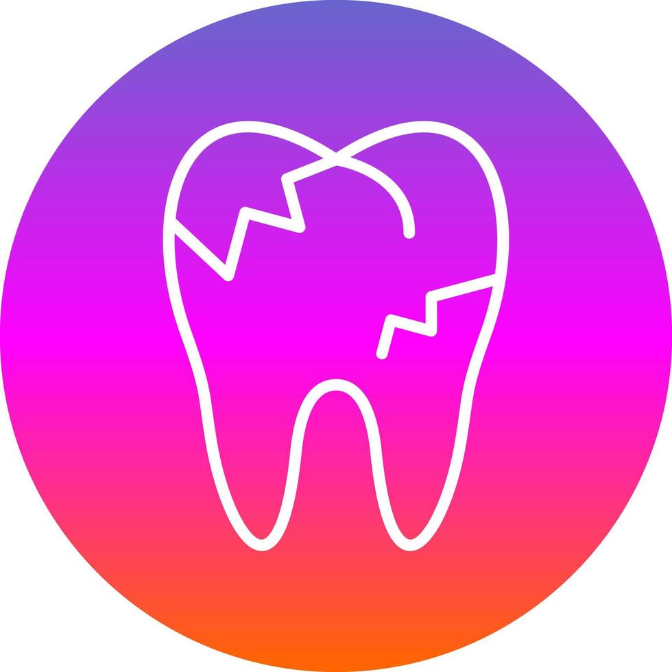 diseño de icono de vector de dientes cariados