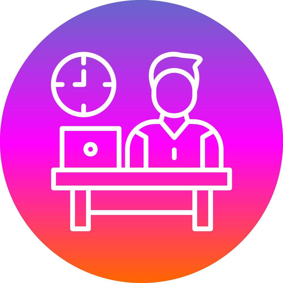 Work Time Vector Icon Design